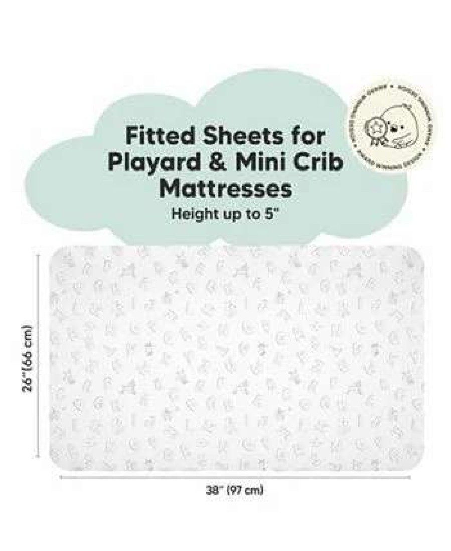 Sheets & Pillowcases * | Keababies 2-Pack Mini Crib Sheets, Pack And Play Sheets Fitted, Pack N Play Sheets, Organic Fitted Crib Sheet Abc Land