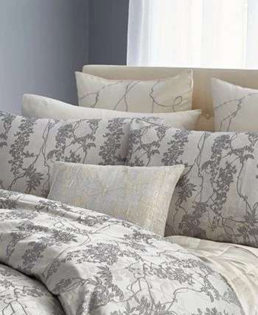 Designer Bedding * | Michael Aram Wisteria Standard Sham Grey