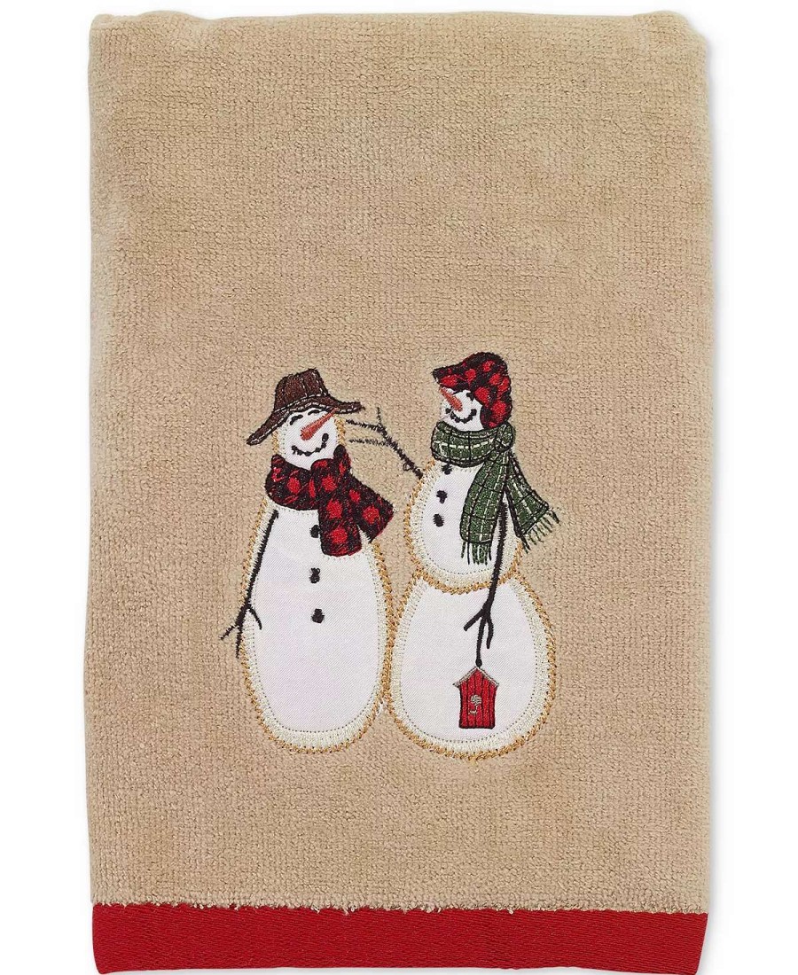 Bath Towels * | Avanti Snowman Gathering Hand Towel