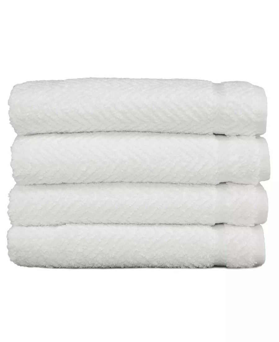 Bath Towels * | Linum Home Rringbone 4-Pc. Hand Towel Set