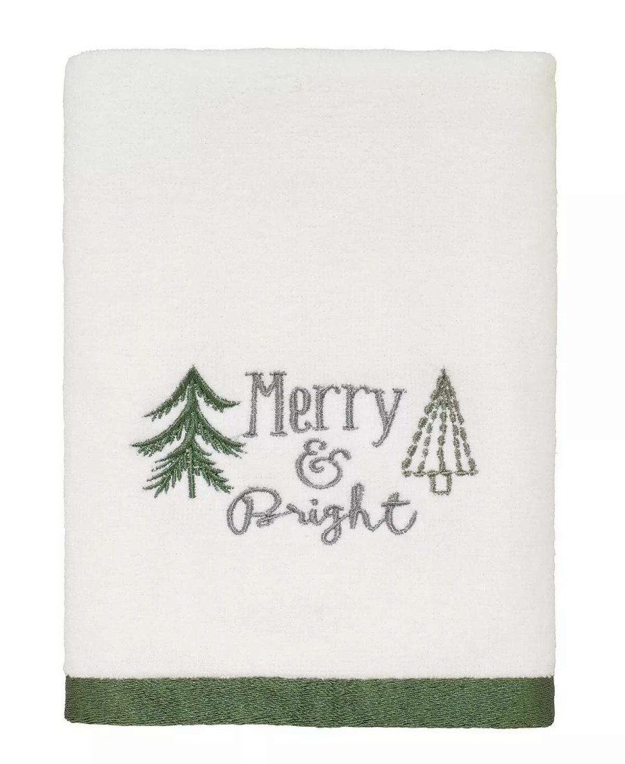 Bath Towels * | Avanti Christmas Trees Hand Towel White