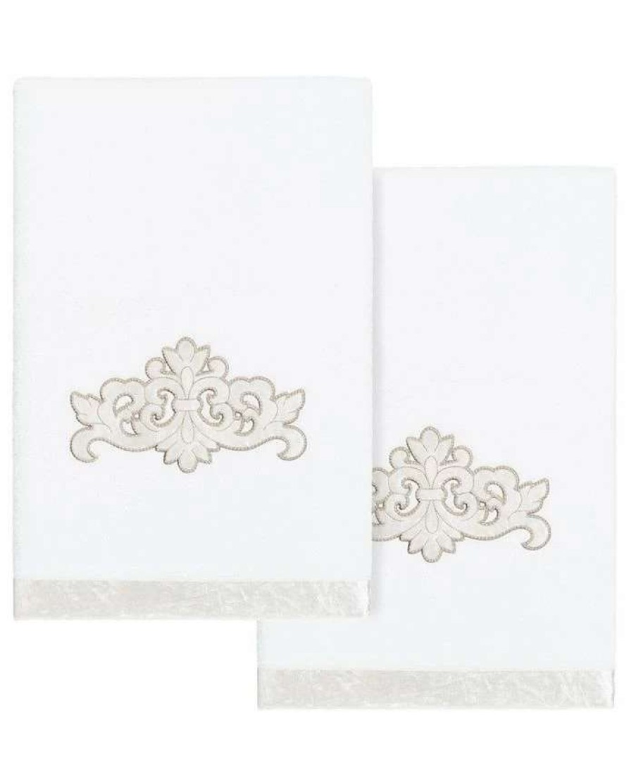 Bath Towels * | Linum Home Textiles Turkish Cotton May Embellished Bath Towel Set, 2 Piece