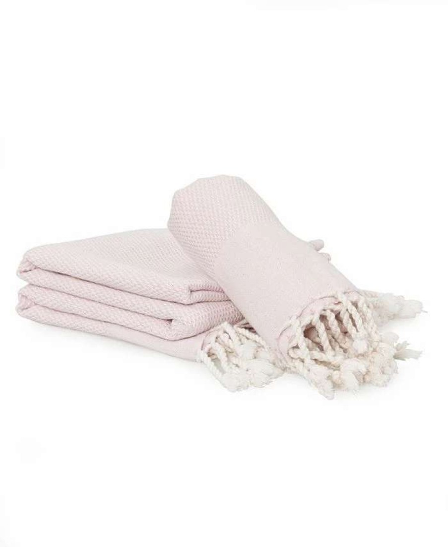 Bath Towels * | Linum Home Textiles Turkish Cotton Fun In Paradise Pestemal Beach And Hand Towel 2-Piece Set Powder Pink