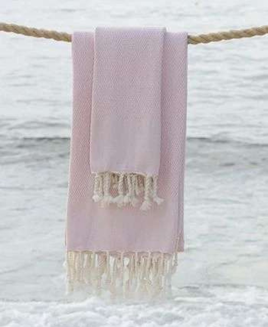 Bath Towels * | Linum Home Textiles Turkish Cotton Fun In Paradise Pestemal Beach And Hand Towel 2-Piece Set Powder Pink