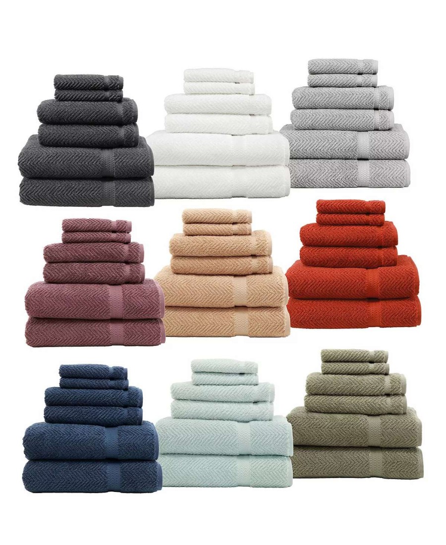 Bath Towels * | Linum Home Rringbone 6-Pc. Towel Set