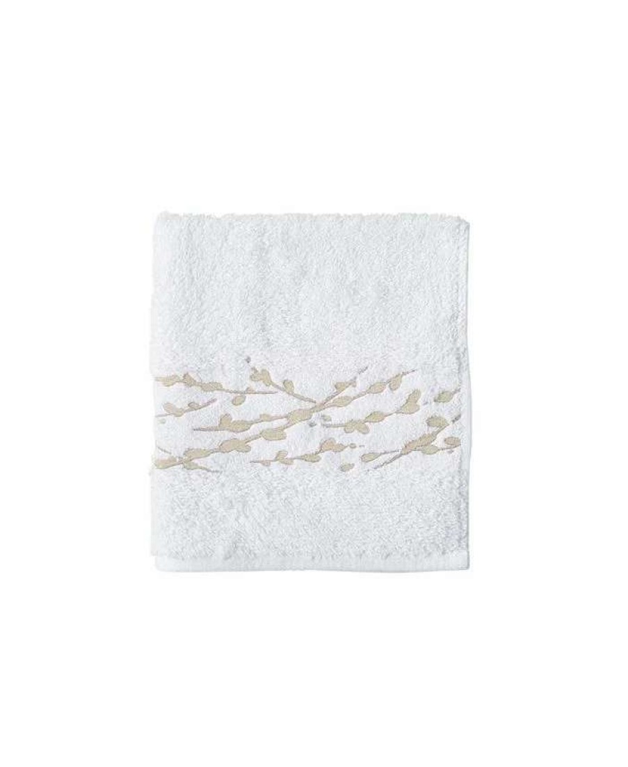 Bath Towels * | Michael Aram Willow Cotton Washcloth White