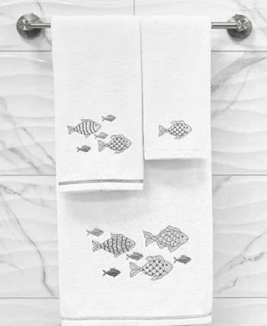 Bath Towels * | Linum Home Textiles Turkish Cotton Figi Embellished Bath Towel Set, 2 Piece