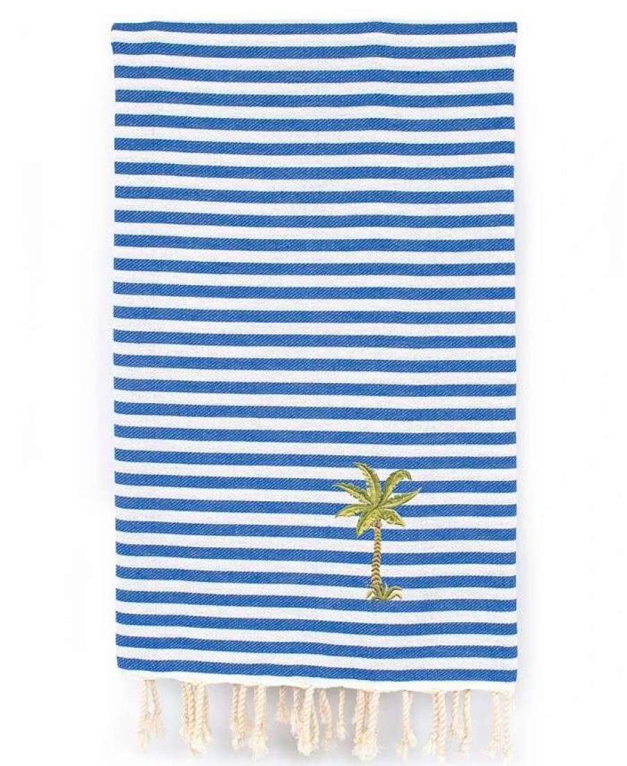 Bath Towels * | Linum Home Fun In The Sun Breezy Palm Tree Pestemal Beach Towel