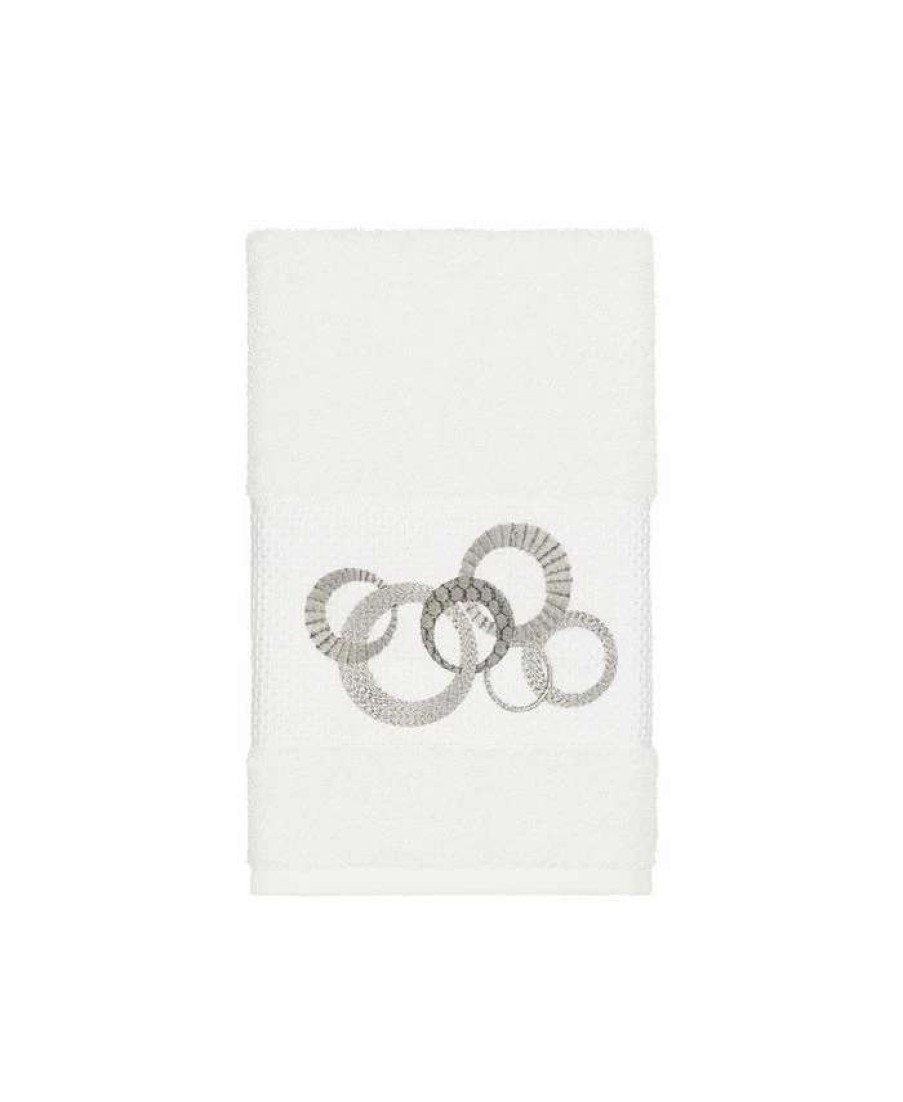 Bath Towels * | Linum Home Turkish Cotton Annabelle Embellished Hand Towel