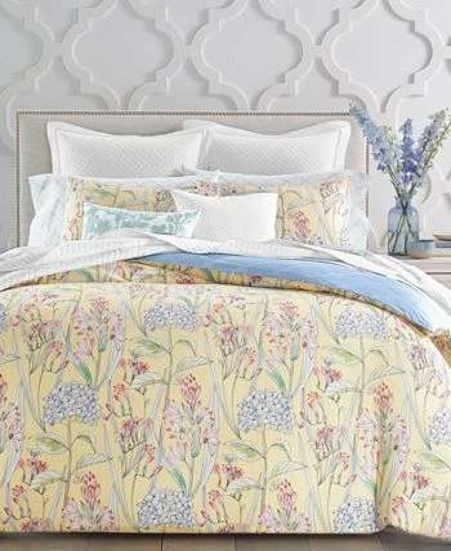 Sheets & Pillowcases * | Charter Club Printed Window Pane 550-Thread Count Cotton 4-Pc. Sheet Set, Queen, Created For Macy'S Blue