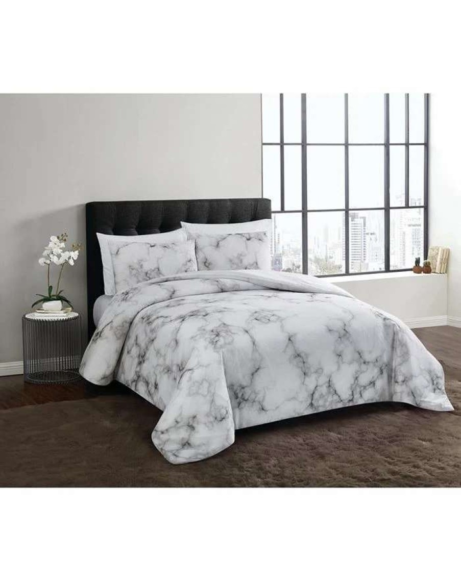 Duvet Covers & Sets * | Vince Camuto Home Amalfi Full/Queen Duvet Cover Set White/Black