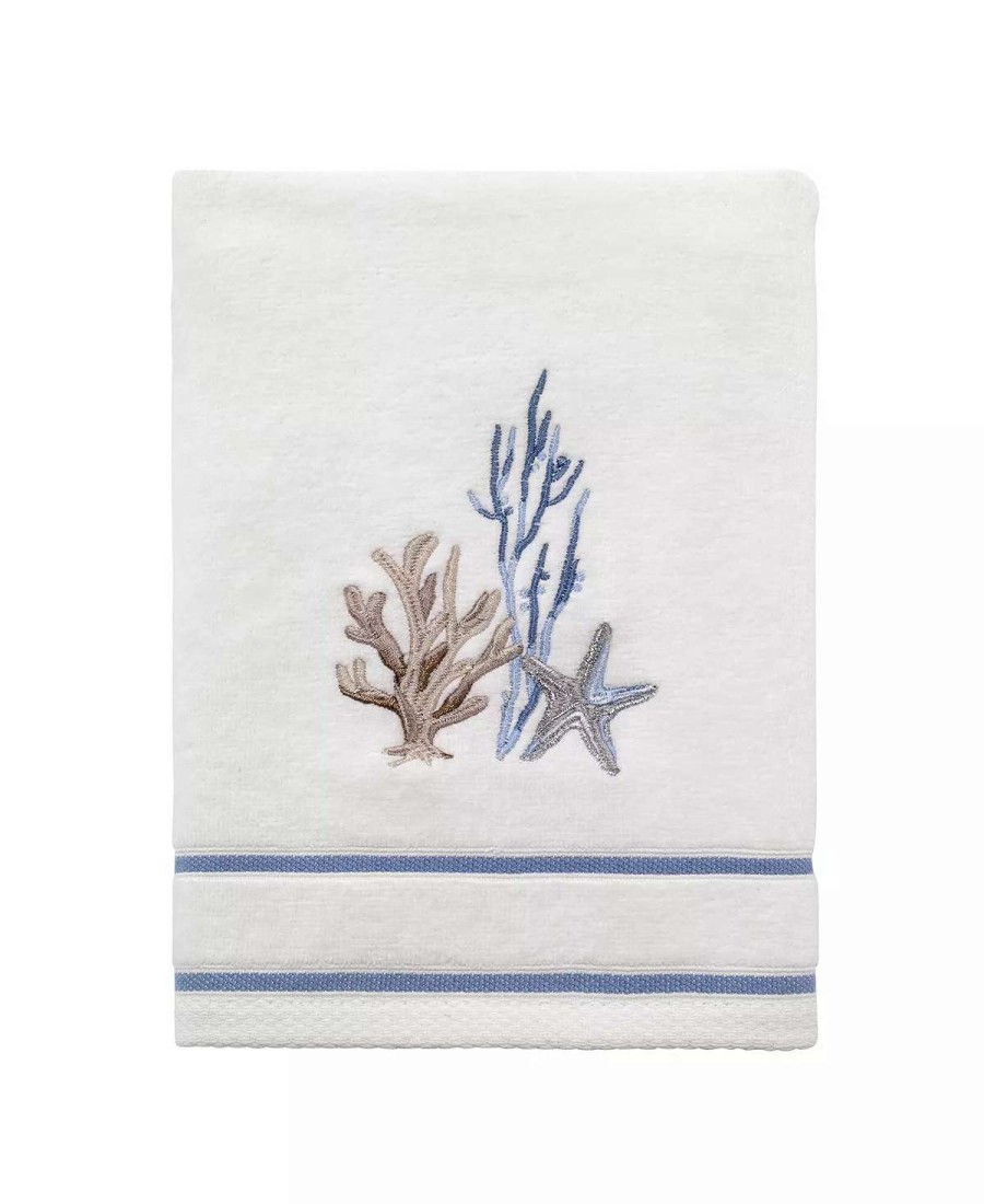 Bath Towels * | Avanti Bstract Coastal Hand Towel White