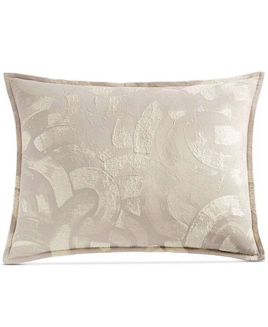 Designer Bedding * | Hotel Collection Brushwork Sham, King, Created For Macy'S Light Pewter