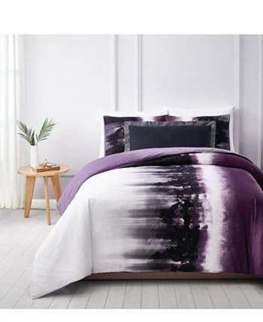 Duvet Covers & Sets * | Vince Camuto Home Mirrea Full/Queen Duvet Cover Set White/Purple