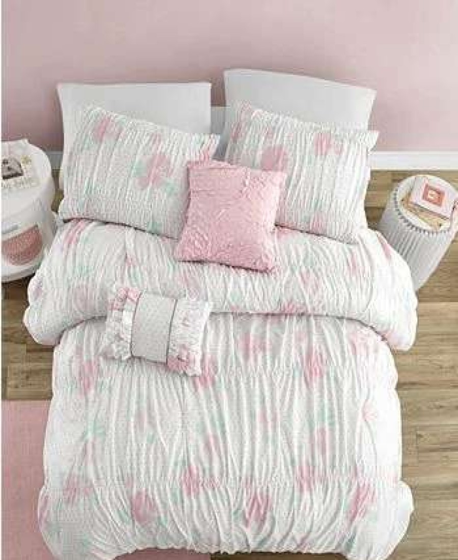 Designer Bedding * | Design Studio Tabitha 5-Piece Twin Comforter Set Pink