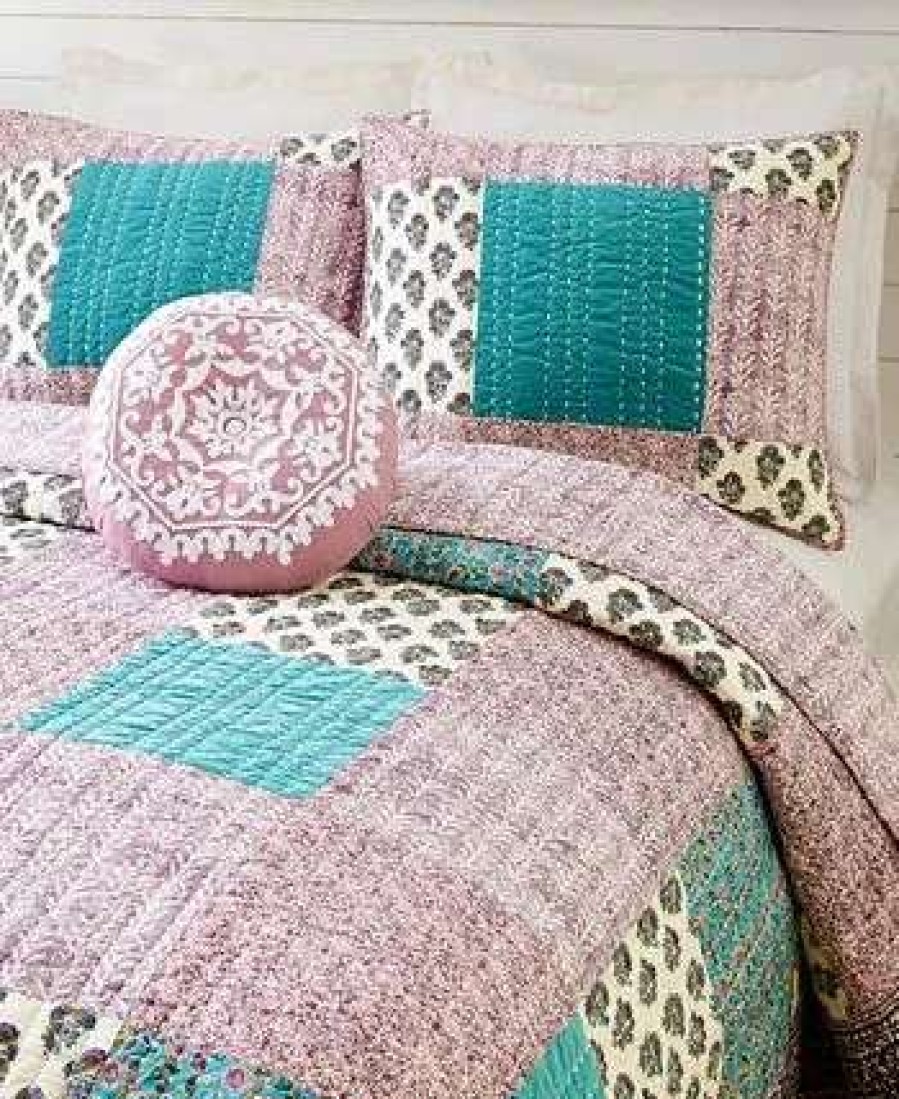 Designer Bedding * | Jessica Simpson Numbra Patchwork Standard Sham Puple