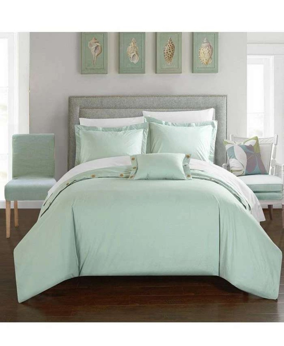 Duvet Covers & Sets * | Chic Home Artford 4 Pc Queen Duvet Cover Set