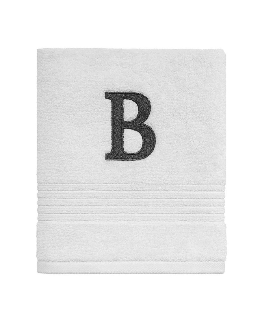 Bath Towels * | Avanti Block Monogram Initial Hand Towel