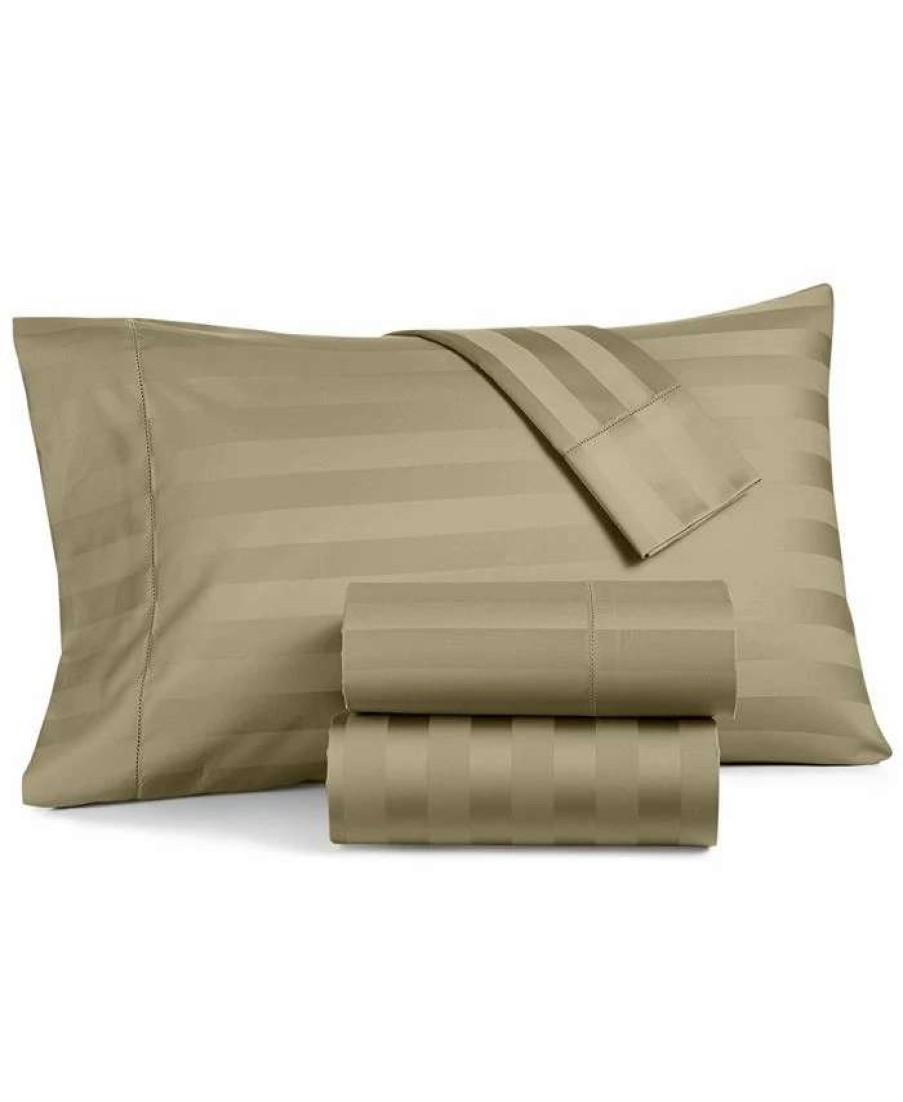 Sheets & Pillowcases * | Charter Club 1.5 Stripe 550 Thread Count 100% Cotton 3-Pc. Sheet Set, Twin, Created For Macy'S