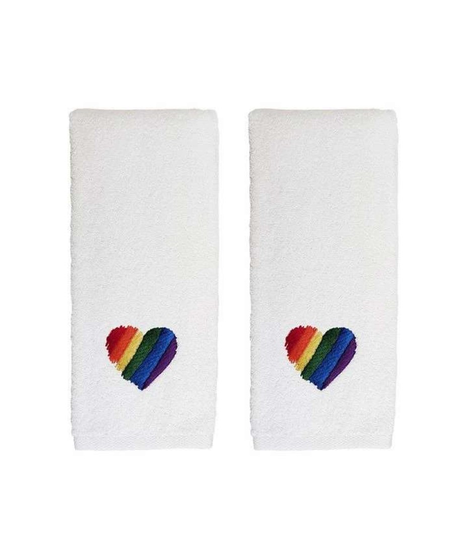 Bath Towels * | Avanti Heart Hand Towel Set, 2 Piece Ivory