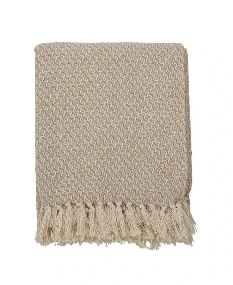 Blankets & Throws * | Saro Lifestyle Classic Throw Beige