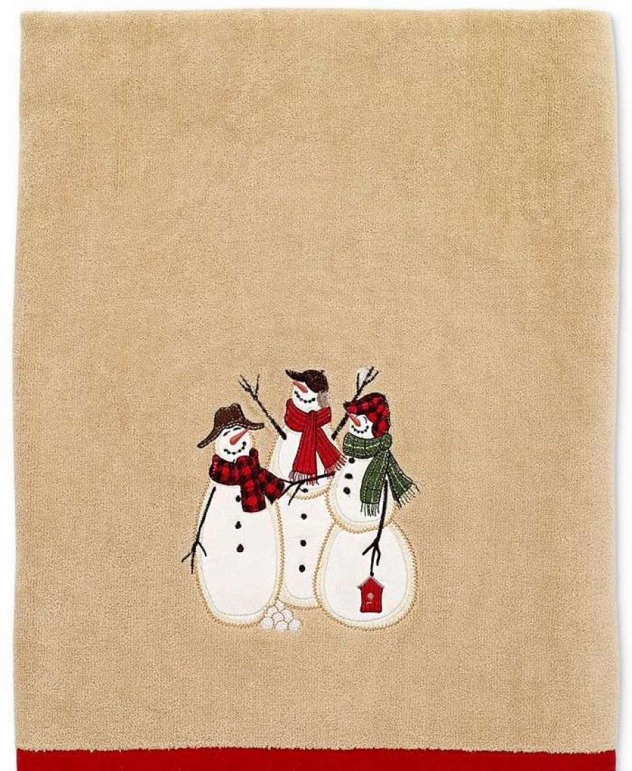 Bath Towels * | Avanti Snowman Gathering Bath Towel