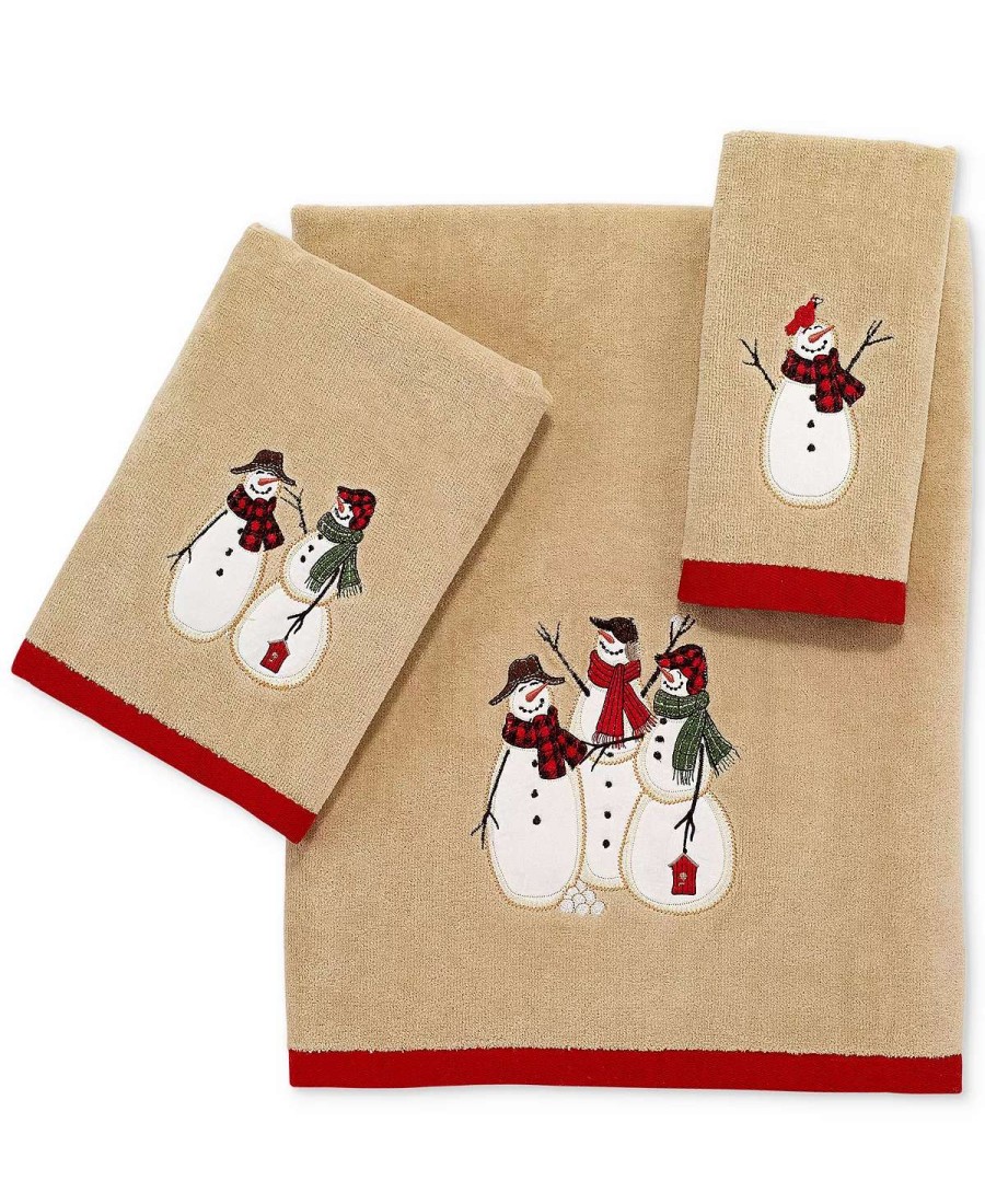 Bath Towels * | Avanti Snowman Gathering Bath Towel