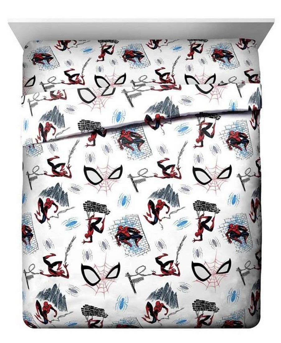 Sheets & Pillowcases * | Spider-Man Man Crawl Twin Sheet Set, 3 Pieces Multi-Color