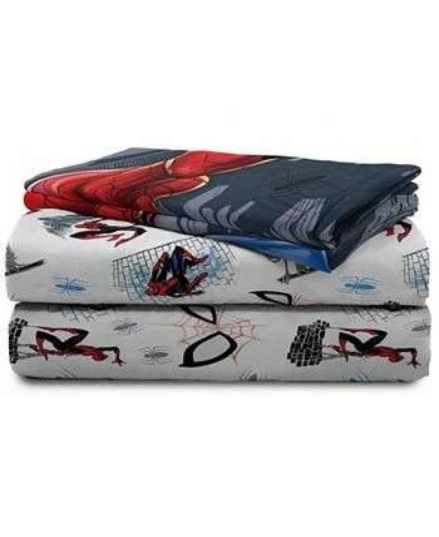 Sheets & Pillowcases * | Spider-Man Man Crawl Twin Sheet Set, 3 Pieces Multi-Color