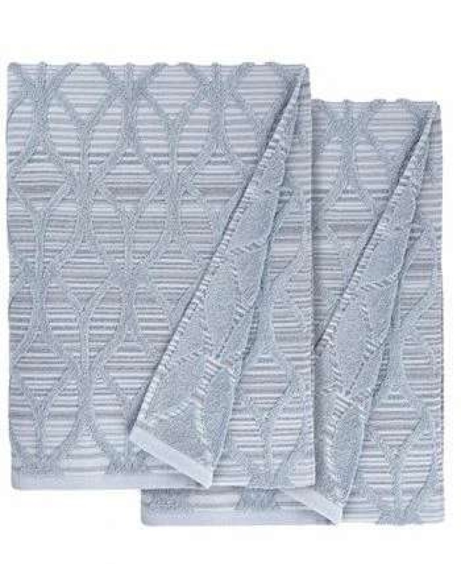 Bath Towels * | Linum Home Textiles Alev Jacquard 2 Piece Turkish Cotton Bath Towel Set