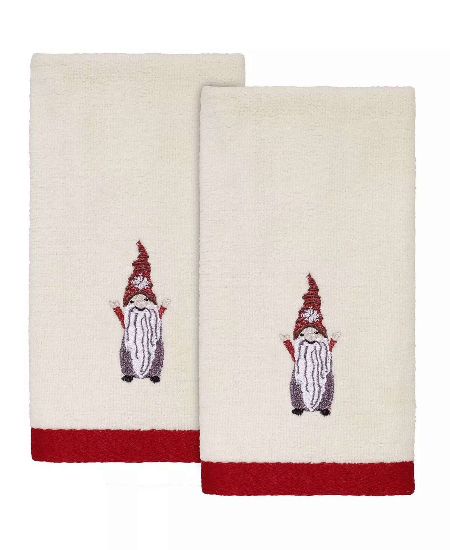 Bath Towels * | Avanti Christmas Gnomes Fingertip Towels, 2 Piece Ivory