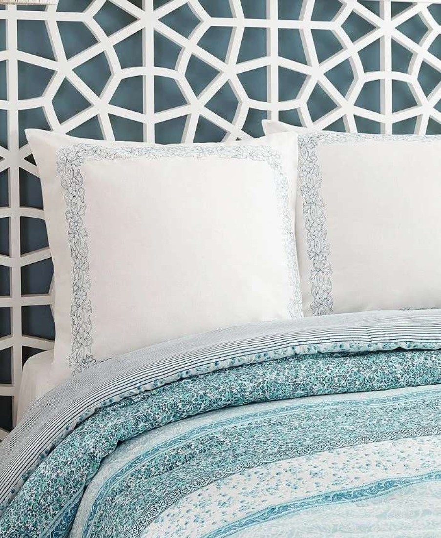 Designer Bedding * | Jessica Simpson Bonnie Euro Sham Blue