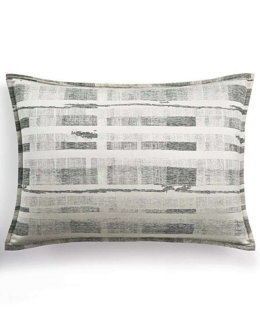 Designer Bedding * | Hotel Collection Broken Stripe Sham, Standard, Created For Macy'S Granite