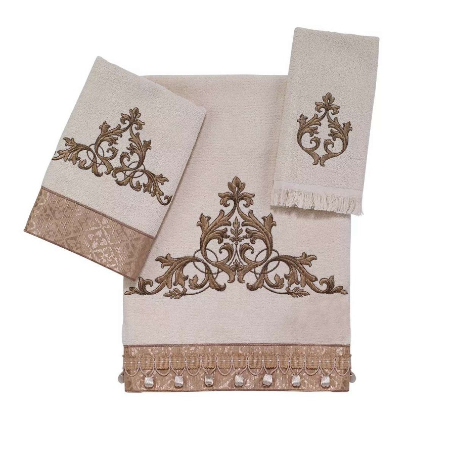 Bath Towels * | Avanti Monaco Embroidered Hand Towel Ivory